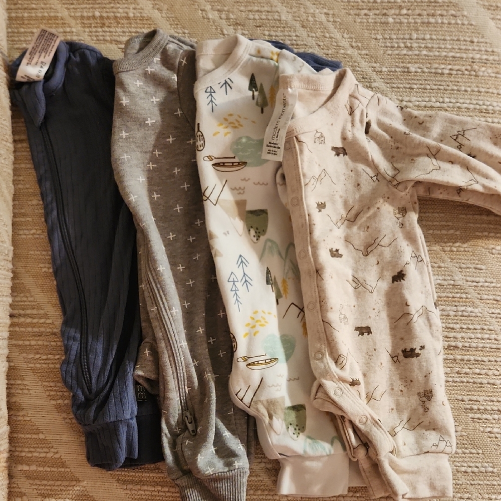 Set of Baby Onesies in Neutral Tones